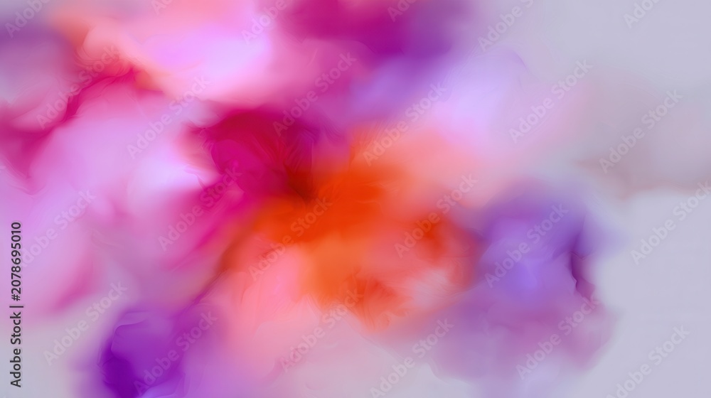 Fototapeta premium Colors blend together in abstract form during a creative art session in a studio on a bright afternoon