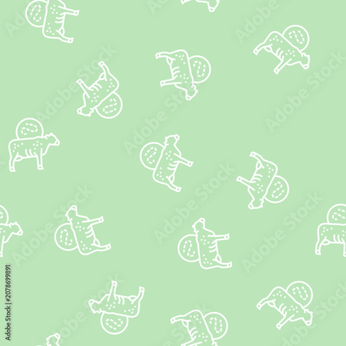 Konstfotografi anthrax cow vector line seamless pattern anthrax cow sign illustration