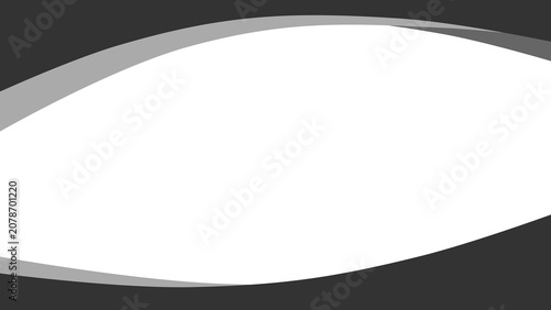 Abstract Black Wave Frame Border with Copy Space, Modern Business Transparent PNG Overlay