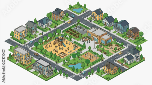 Foto Urban Neighborhood Green Spaces Plan.