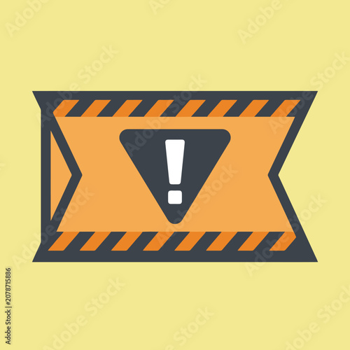 A flat vector illustration of a warning alert sign