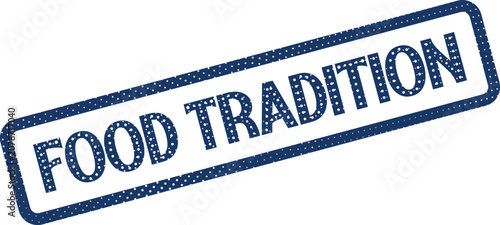 Konstfotografi A classic blue food tradition stamp representing culinary heritage and shared ga