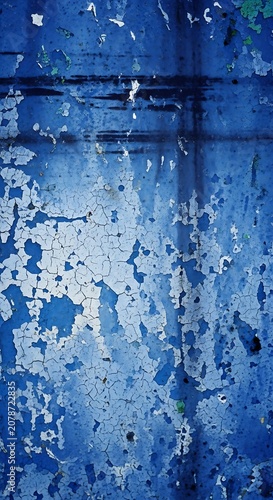 Abstract Blue Paint Texture with Drips and Splashes for Artistic Design.