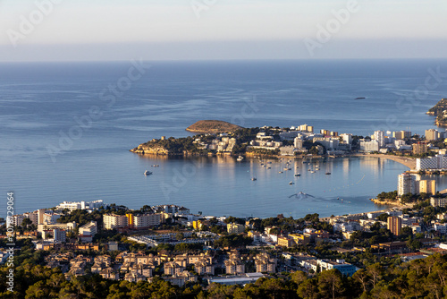 Bild auf Leinwand Panorama of the city of Palma Nova on the island of Mallorca, Spain