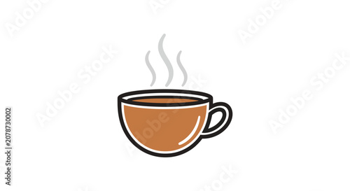 Steaming Cup Vector Illustration - Hot Beverage Icon