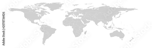 Fotografie world map long grayscale 1 01 illustration image graphic for design projects pre
