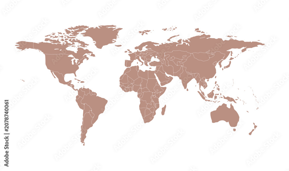 Fototapeta premium Modern colour worldmap for horizontal 10 illustration image graphic for design projects presentations digital media marketing visuals professional com
