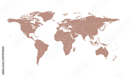 Fotografía Modern colour worldmap for horizontal 10 illustration image graphic for design p