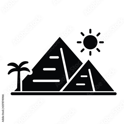Pyramid monument ancient architecture icon