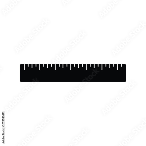 Craft Ruler Measuring Tool Solid Silhouette Icon Design Collection