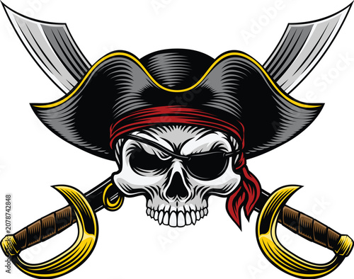 Skull Pirate Crossbones Cro...