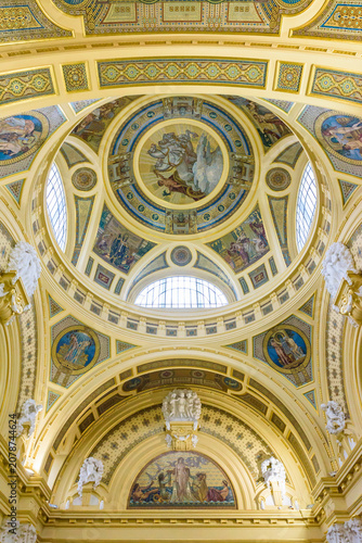 Interiors of the Szechenyi thermal bath, UNESCO World Heritage Site, Budapest, Hungary