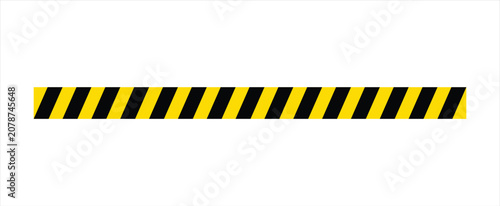 Yellow black diagonal warning stripe tape pattern safety caution border design element