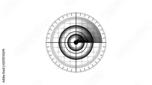 Black neon radar screen animation futuristic interface digital H U D scan target detection loop. Animated radar interface Black neon glowing technology scan targeting system seamless motion graphics.