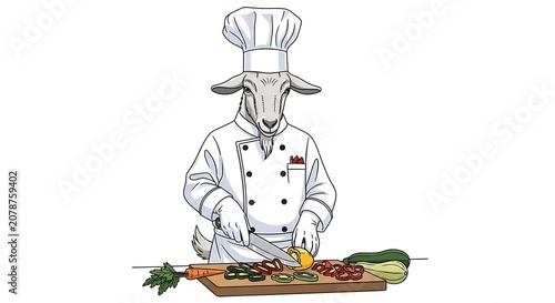 Chef preparing fresh salad in kitchen.