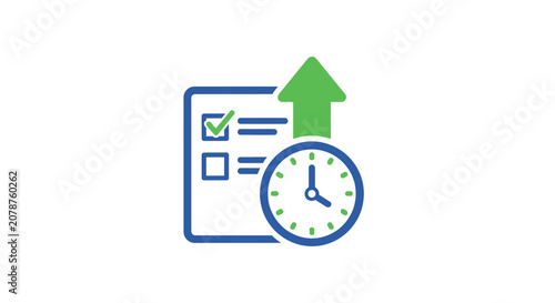 Obraz na płótnie A digital icon representing efficient task management and timely project complet