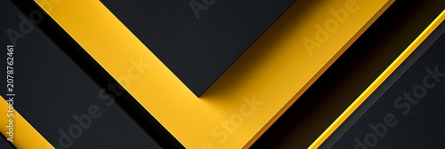 Abstract yellow black geometric shapes creating modern background. Abstract yellow and black geometric shapes forming a dynamic, modern background layout