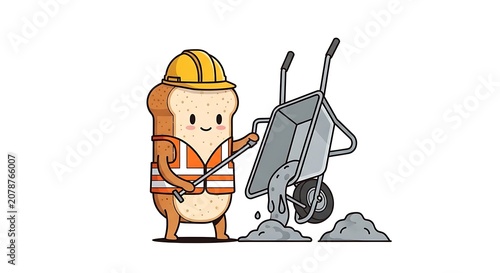 Cartoon miner with pickaxe and lantern.