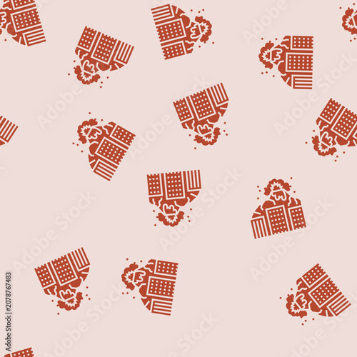 Fotografie catastrophe erupting volcano vector glyph seamless pattern catastrophe erupting