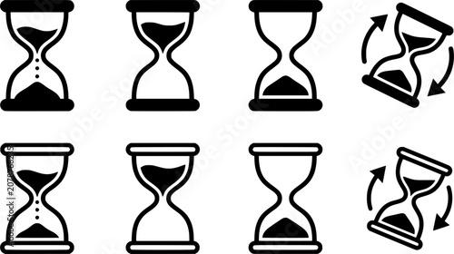 hourglass vector illustration png. Sand watch icon set. Hourglass symbol. vector illustration eps file.

