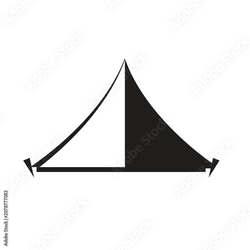 Tent camp vector icon
