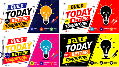 Foto Build Today for a Better Tomorrow Banner Template Collection