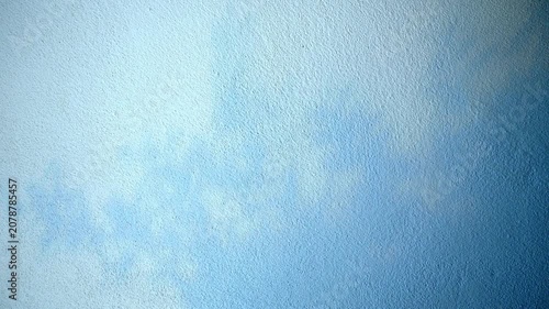 4K Minimal silhouette shadow light of tropical leaves swaying in the wind on aqua blue color clean cement wall background in slow motion. for summer, healthy concept