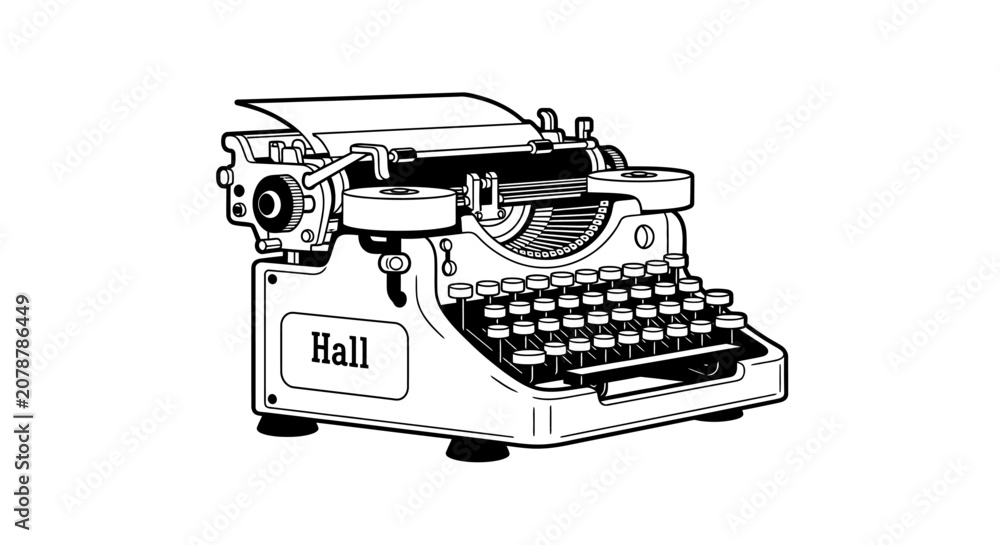 Φωτογραφία Vintage typewriter machine for writing.