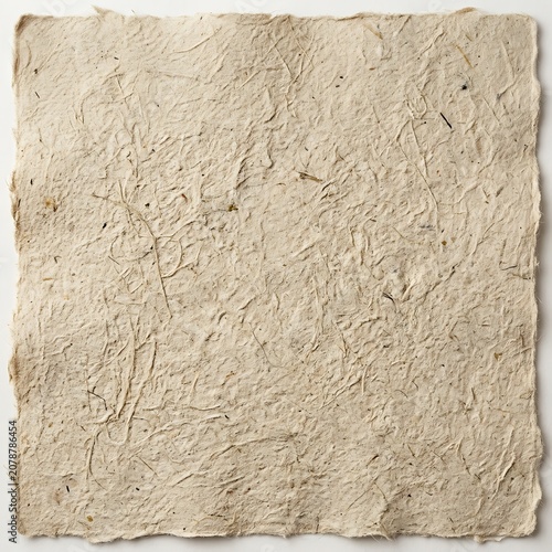 Close up of aged beige textured fabric surface.
