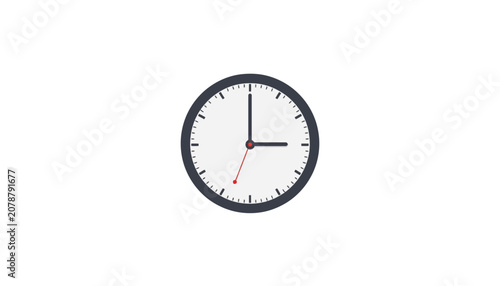 A black and white wall clock.