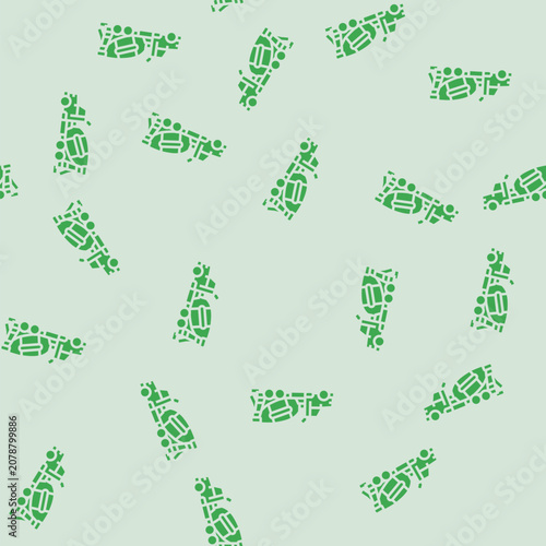 Tableau sur toile mixer truck cement concrete vector glyph seamless pattern mixer truck cement con