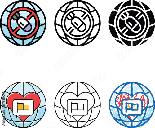 Bild auf Leinwand preventing exploitation designs environment in war color icon vector