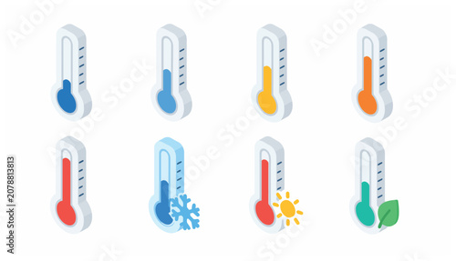 Cuadro en lienzo Thermometer Weather Temperature Gauges.