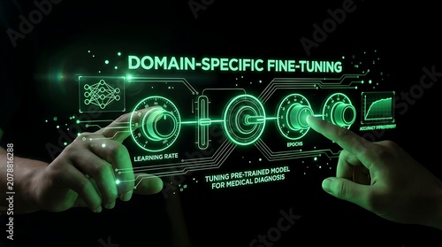 Hands Interacting with Domain-Specific Fine-Tuning Interface for Medical Diagnosis.
