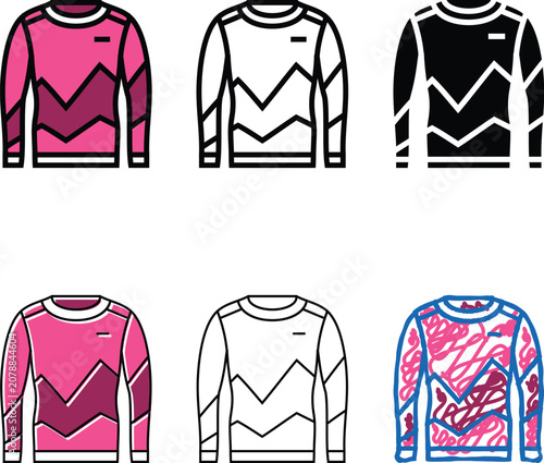 Cuadro en lienzo compression clothing color icon vector