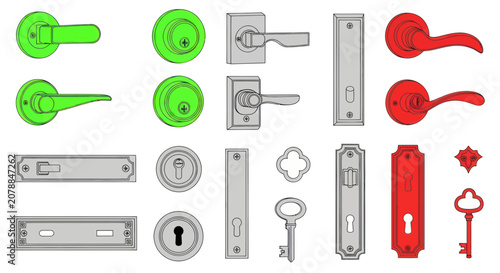 Door Locks and Handles Collection.