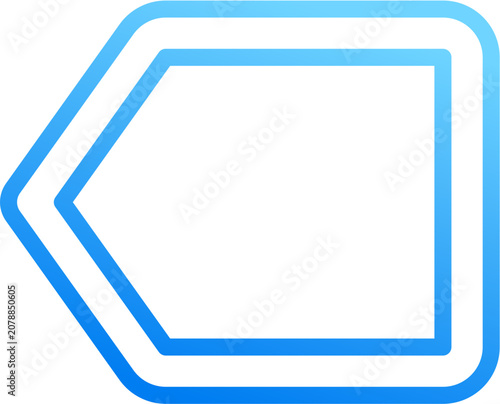 Foto Tag label category icon with blue gradient stroke outline for tag label category