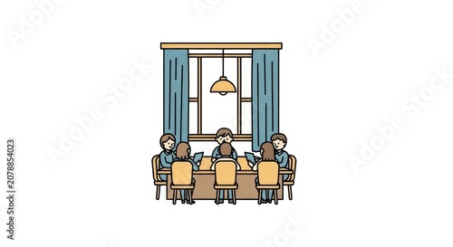 People sitting at a meeting table.