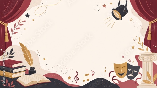 Theater Arts Education Illustration Frame