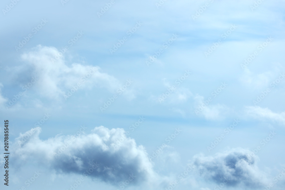Fototapeta premium Texture of beautiful sky with grey clouds as background
