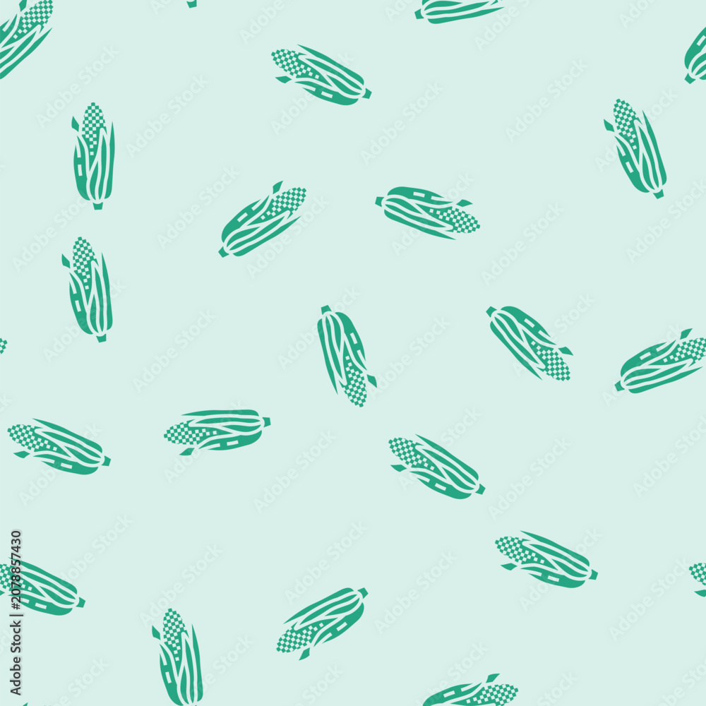 Fototapeta premium corn cob yellow plant vector glyph seamless pattern corn cob yellow plant sign illustration