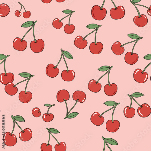 Sweet Cherry Print Perfect for Textile, Packaging, Scrapbooking, and Digital Paper Collections