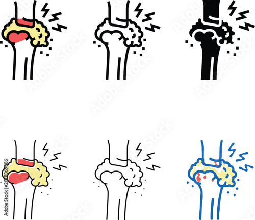 Canvastavla gout health problem color icon vector
