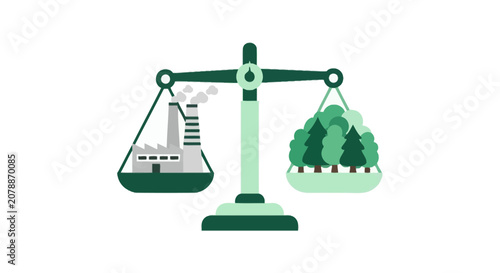 Environmental balance between industrial growth and nature
