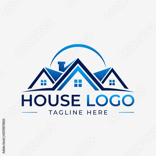 House and Sun, real estate company logo