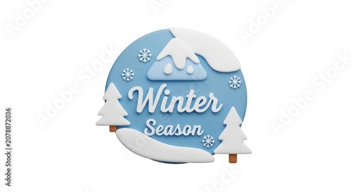 Winter season greeting card design.