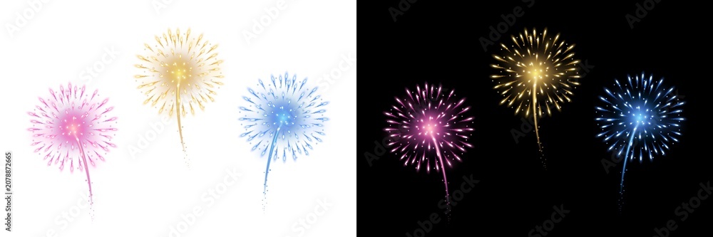 Fototapeta premium Firework, new year fireworks, 4 july