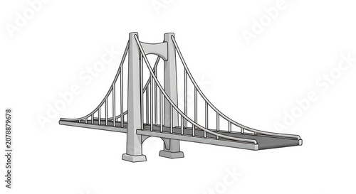 Suspension bridge architecture engineering design.