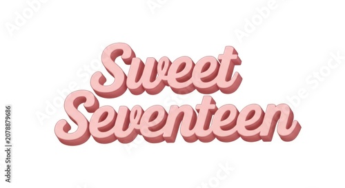 Sweet Seventeen Birthday Celebration Concept.