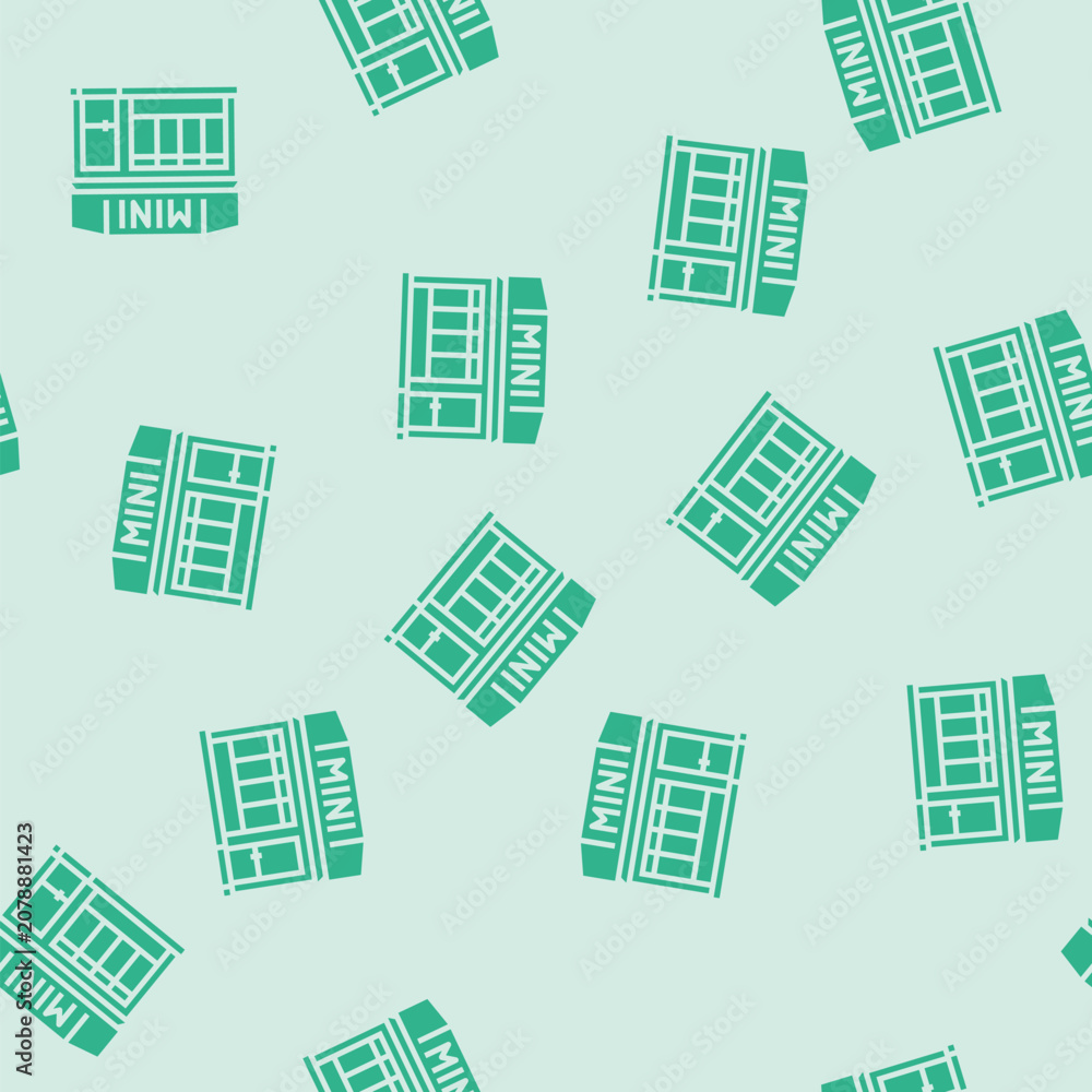 Fototapeta premium minimart shop vector glyph seamless pattern minimart shop sign illustration